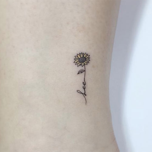 Small Simple Sunflower Tattoo Ideas