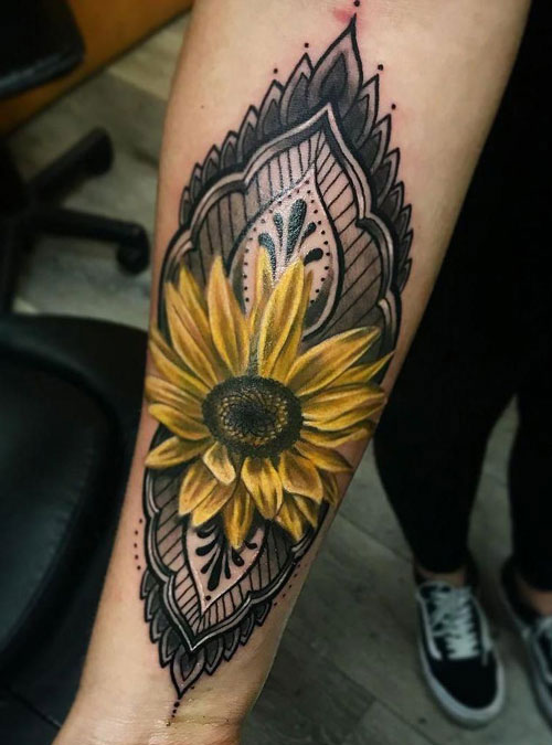 Sunflower Tattoos For Women