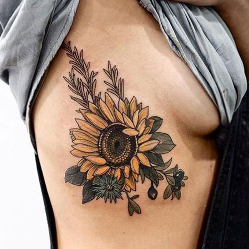 Realistic Sunflower Tattoo Ideas