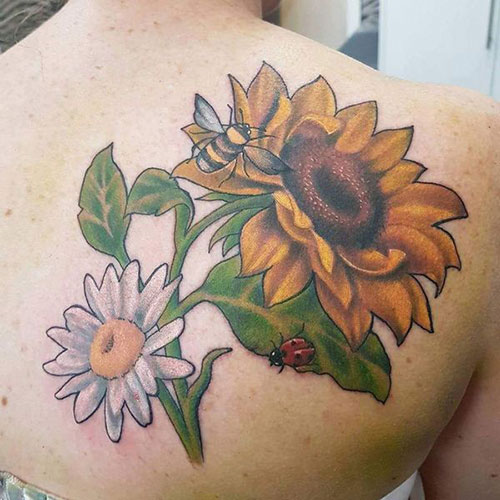 Sunflower Daisy Tattoo