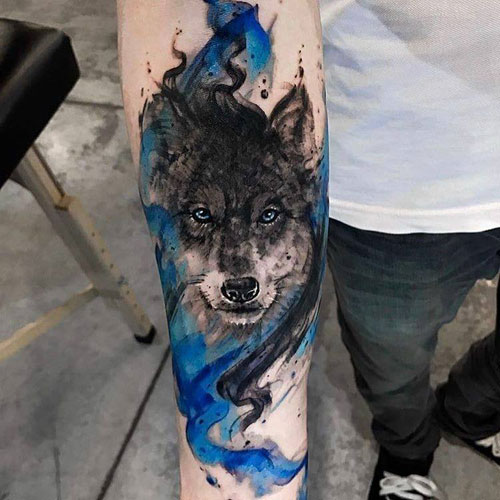 Realistic Wolf Tattoo