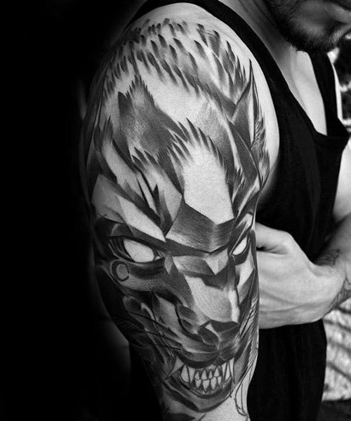 Cool 3D Wolf Tattoo Designs