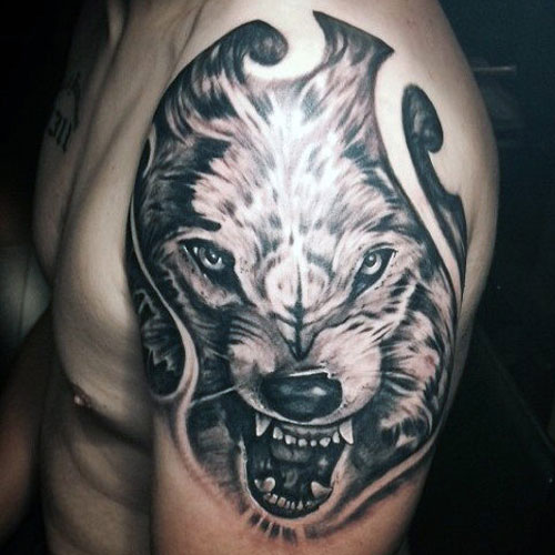 Best Wolf Shoulder Tattoo Designs