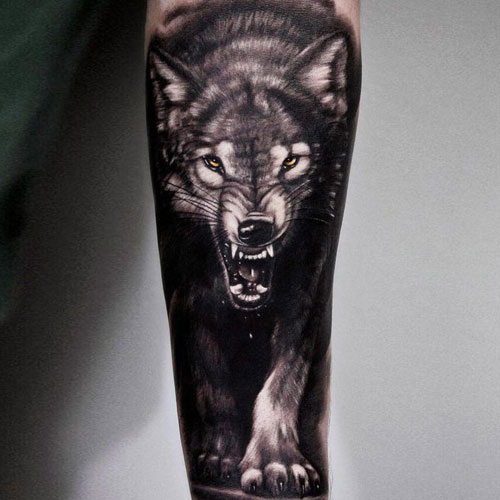 Wolf Leg Tattoo