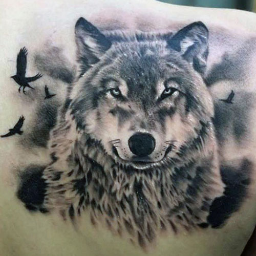 Cool Wolf Tattoos For Guys