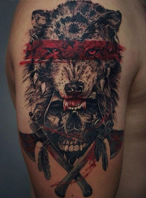 Badass Wolf Tattoo Designs