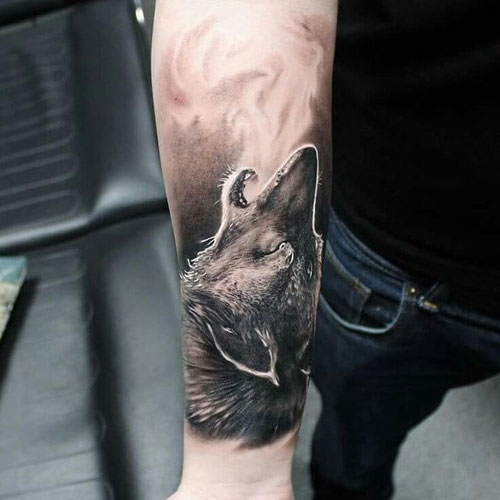 Cool Wolf Forearm Tattoo Designs
