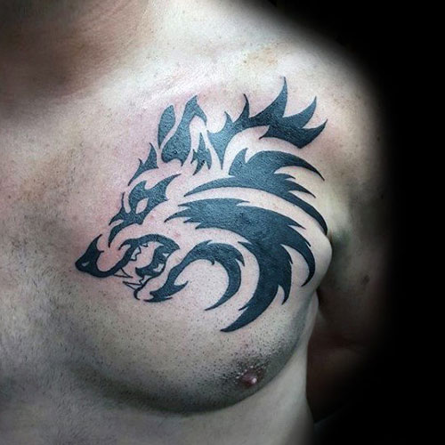 Tribal Wolf Tattoo