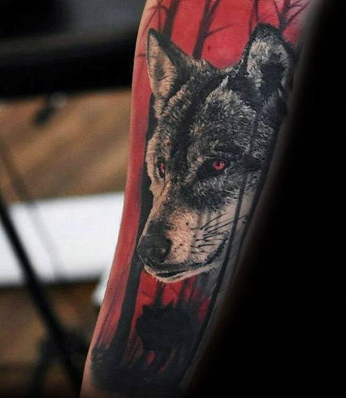 Sick Wolf Tattoo Designs For Guys