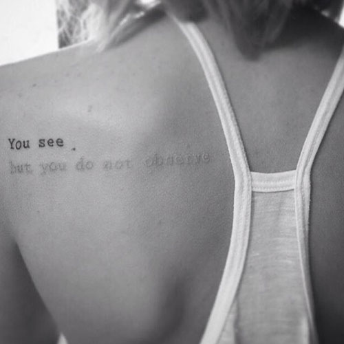 White Ink Back Tattoo