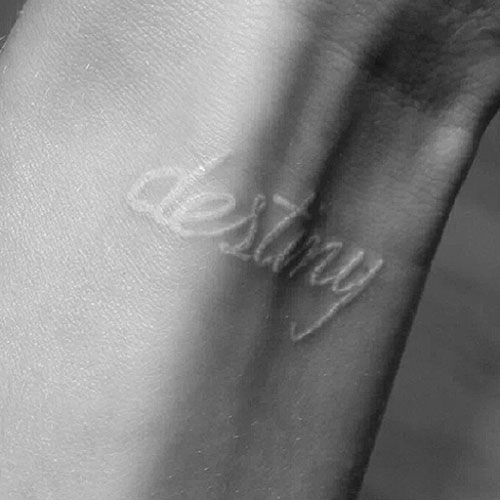 Inner Wrist White Ink Design