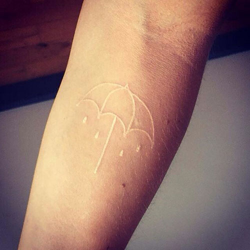 Cute White Ink Tattoo For Females