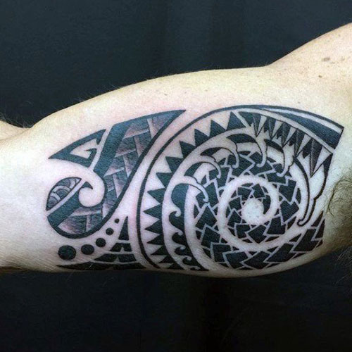 Tribal Inner Bicep Tattoos
