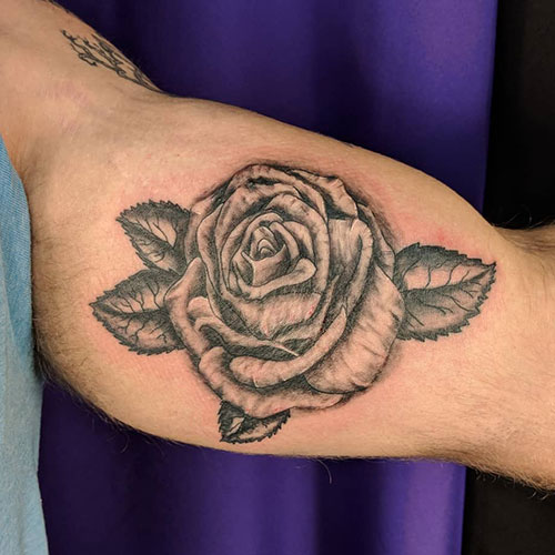 Rose Bicep Tattoos