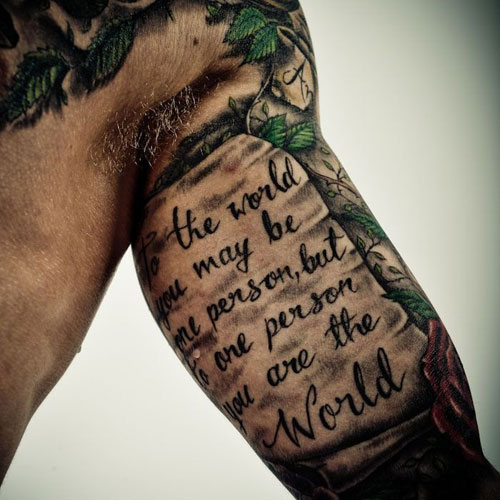 Best Quote Tattoo on Inner Bicep