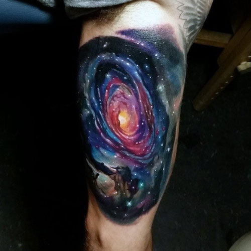 Galaxy Inside Arm Tattoo for Men