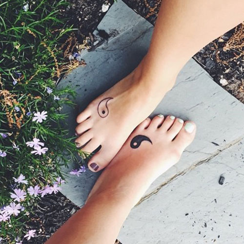 Best Friend Foot Tattoos For Women