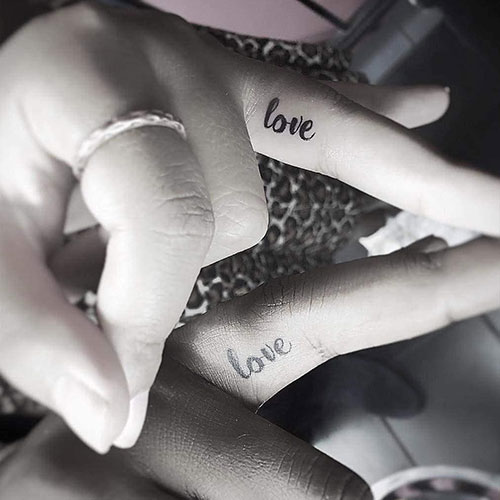 Matching Love Quote Tattoo