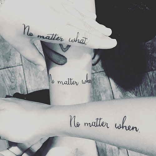 Cute Matching Quote Tattoo