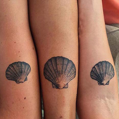 Amazing Matching Shell Tattoo Ideas