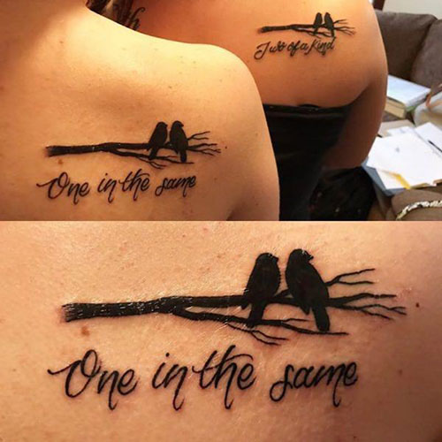 One In The Same Sister Tattoo Ideas