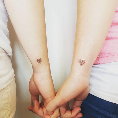 Cute Sister Wrist Tattoos