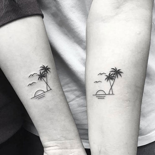 Cool Creative Arm Sister Tattoos