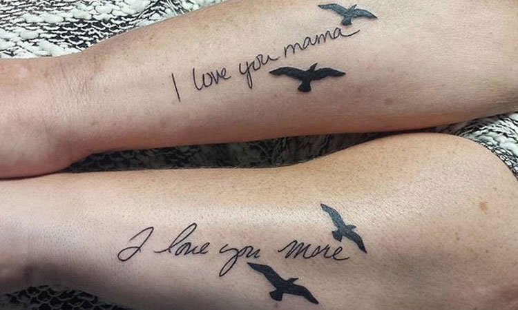 Cute Mother and Daughter Tattoo Designs