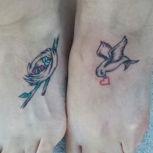 Mother Daughter Foot Tattoo