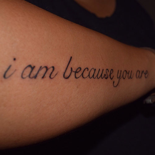 I Am Because You Are Mother Daughter Tattoo