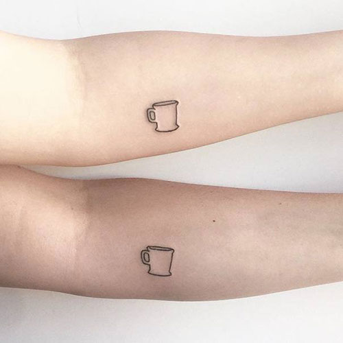 Cute Small Mother Daughter Tattoos