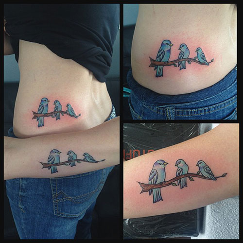 Tattoos For Mom and Two Daughters