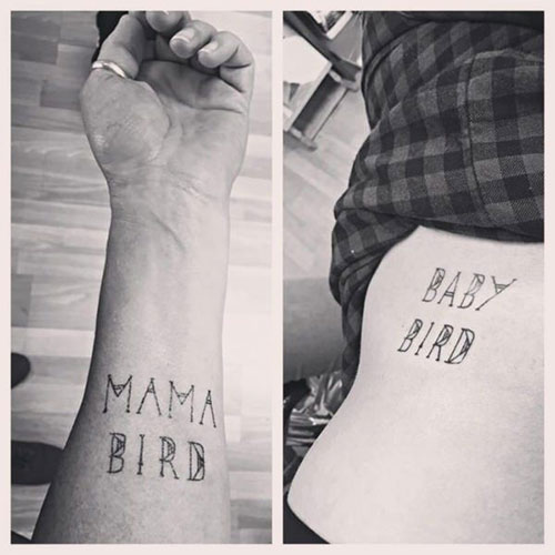 Mama Bird Baby Bird Tattoo