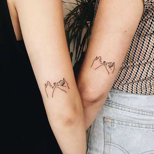 Mother Daughter Pinky Promise Tattoos