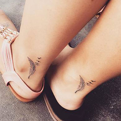Mother and Daughter Ankle Tattoos