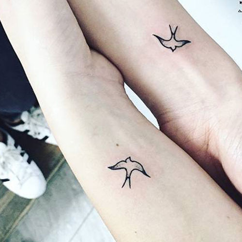 Mother and Daughter Dove Tattoo