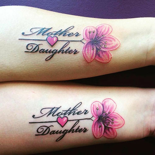 Mother Daughter Side Arm Tattoos