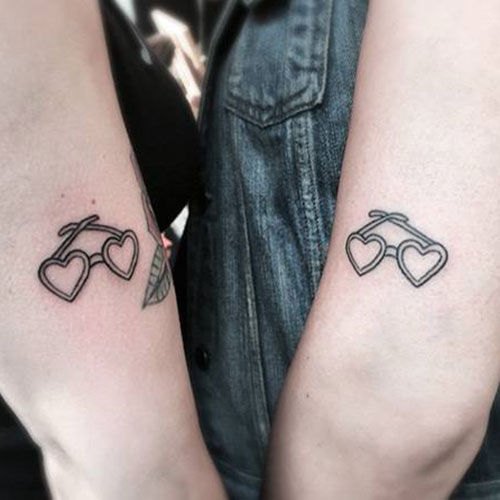 Adorable Simple Mother Daughter Tattoos