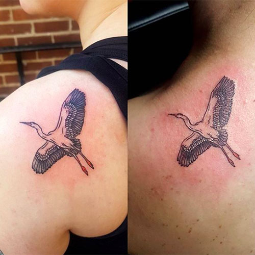 Mother Daughter Bird Tattoos