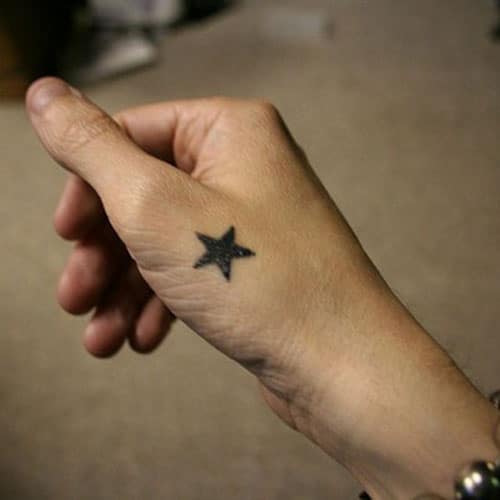 Simple Hand Tattoo - Stars