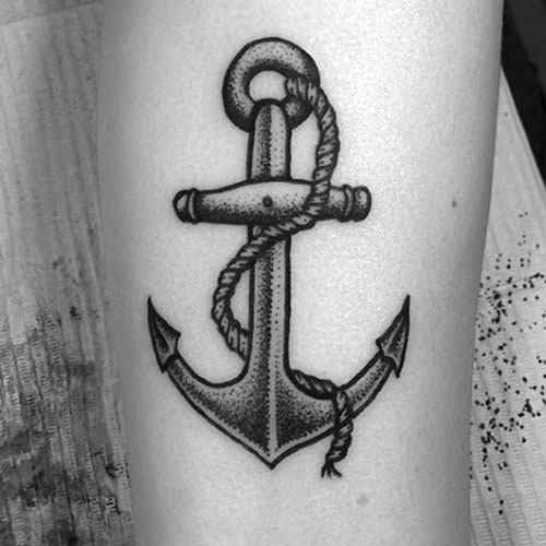 Small Simple Tattoos - Anchor