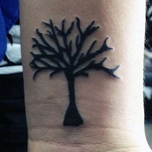 Simple Tattoos For Men on Wrist - Tree