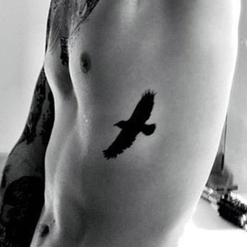 Small Men's Tattoo - Eagle on Side
