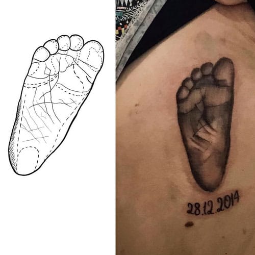 Small Baby Footprint Tattoo