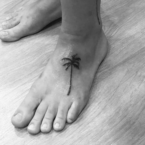 Small Palm Tree Tattoo For Guys
