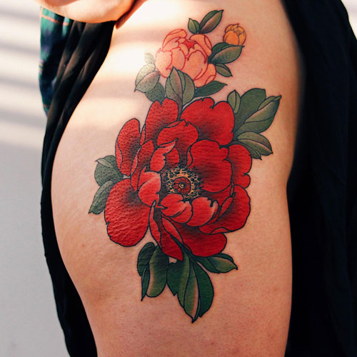 Peony Flower Tattoo