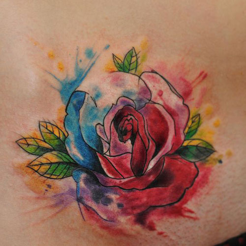 Colorful Flower Tattoos