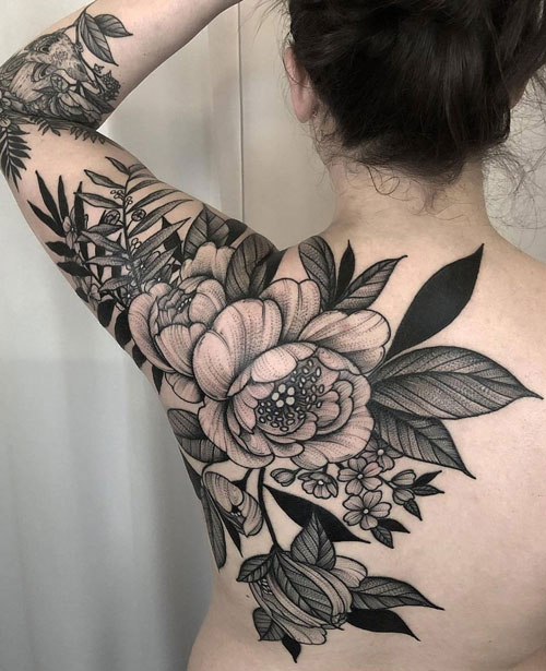 Black Flower Tattoos