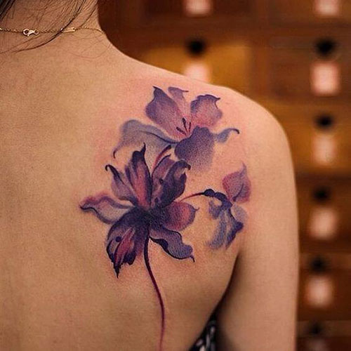 Purple Flower Tattoo