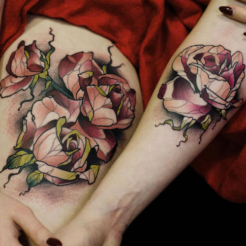 Creative Flower Tattoos